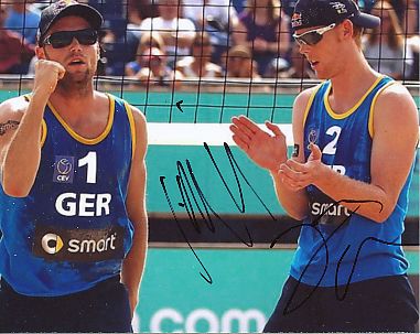 Julius Brinck & Jonas Reckermann  Beach Volleyball Autogramm Foto original signiert 