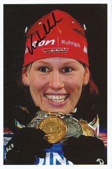 Kati Wilhelm  Biathlon  Autogramm Foto original signiert 