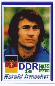 Harald Irmscher   DDR  WM 1974  Fußball Autogramm Foto original signiert 