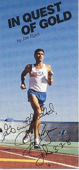 Jim Ryun  USA Leichtathletik & Politik  Autogramm Flyer  original signiert 
