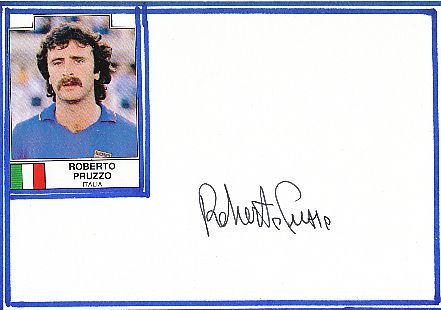 Roberto Pruzzo  Italien  WM 1982  Fußball Autogramm Karte original signiert 