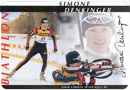 Simone Denkinger   Biathlon  Autogrammkarte original signiert 