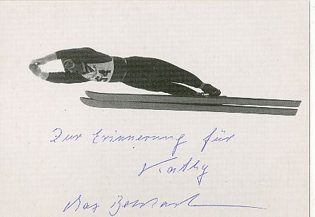 Max Bolkart  Skispringen  Autogrammkarte original signiert 