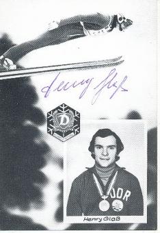 Henry Glaß  DDR  Skispringen  Autogrammkarte original signiert 