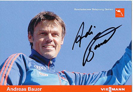 Andreas Bauer  Skispringen  Autogrammkarte original signiert 