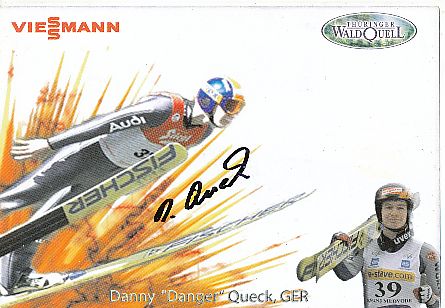 Danny Queck  Skispringen  Autogrammkarte original signiert 