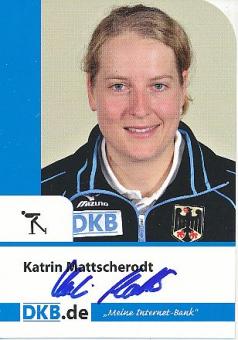 Katrin Mattscherodt   Eisschnellauf  Autogrammkarte original signiert 