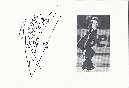 Scott Hamilton  USA  Eiskunstlauf  Autogramm Karte original signiert 