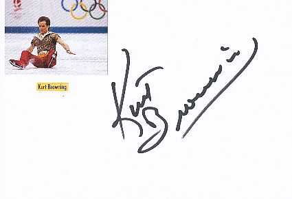 Kurt Browning  Kanada  Eiskunstlauf  Autogramm Karte original signiert 