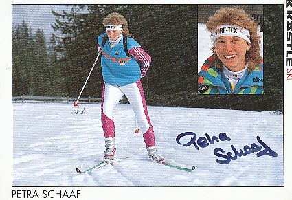 Petra Schaaf   Biathlon  Autogrammkarte original signiert 
