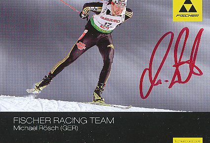 Michael Rösch  Biathlon  Autogrammkarte original signiert 