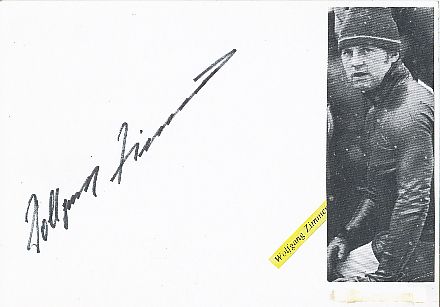Wolfgang Zimmerer  Bob Wintersport  Autogramm Karte  original signiert 