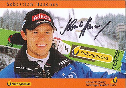 Sebastian Haseney   Nordische Ski Kombination Autogrammkarte  original signiert 
