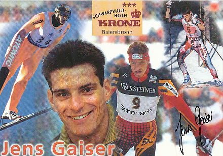 Jens Gaiser   Nordische Ski Kombination Autogrammkarte  original signiert 