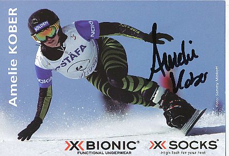 Amelie Kober  Ski Snowboard  Alpin Autogrammkarte original signiert 