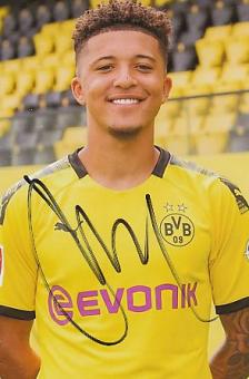 Jadon Sacho  Borussia Dortmund  Fußball Autogramm Foto original signiert 