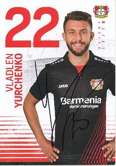 Vladen Yurchenko  2017/18  Bayer 04 Leverkusen  Fußball  Autogrammkarte original signiert 