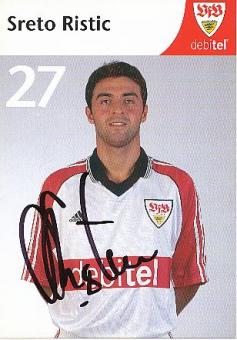 Sreto Ristic  1999/2000  VFB Stuttgart  Fußball  Autogrammkarte original signiert 