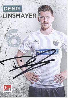 Denis Linsmayer  2019/2020  FC Sandhausen  Fußball  Autogrammkarte original signiert 
