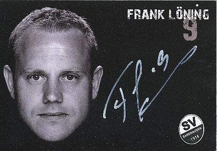 Frank Löning  FC Sandhausen  Fußball  Autogrammkarte original signiert 