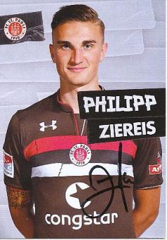 Philipp Ziereis  FC St.Pauli  Fußball  Autogrammkarte original signiert 