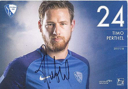 Timo Perthel  2017/2018  VFL Bochum   Fußball  Autogrammkarte original signiert 