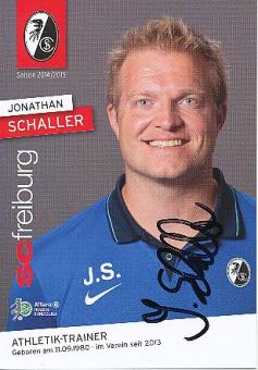 Jonathan Schaller  2014/2015  SC Freiburg Frauen  Fußball  Autogrammkarte original signiert 
