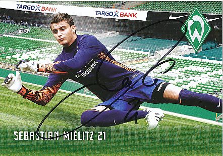 Sebastian Mielitz  2011/2012  SV Werder Bremen  Fußball  Autogrammkarte original signiert 