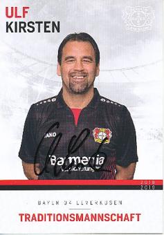 Ulf Kirsten   Traditionsmannschaft 2018/2019  Bayer 04 Leverkusen  Fußball Autogrammkarte original signiert 