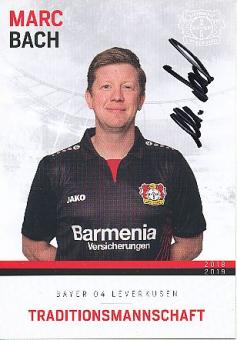 Marc Bach   Traditionsmannschaft 2018/2019  Bayer 04 Leverkusen  Fußball Autogrammkarte original signiert 