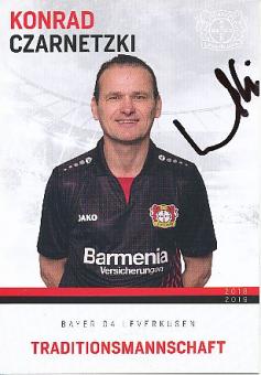 Konrad Czarnetzki   Traditionsmannschaft 2018/2019  Bayer 04 Leverkusen  Fußball Autogrammkarte original signiert 