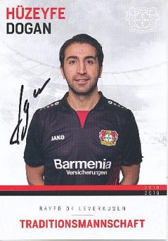 Hüzeyfe Dogan  Traditionsmannschaft 2018/2019  Bayer 04 Leverkusen  Fußball Autogrammkarte original signiert 