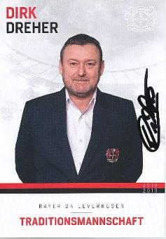 Dirk Dreher  Traditionsmannschaft 2018/2019  Bayer 04 Leverkusen  Fußball Autogrammkarte original signiert 