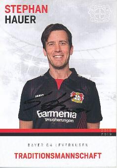 Stephan Hauer  Traditionsmannschaft 2018/2019  Bayer 04 Leverkusen  Fußball Autogrammkarte original signiert 