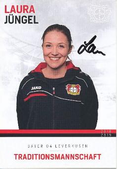 Laura Jüngel  Traditionsmannschaft 2018/2019  Bayer 04 Leverkusen  Fußball Autogrammkarte original signiert 