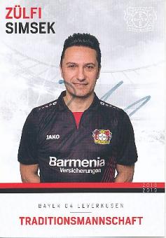 Zülfi Simsek   Traditionsmannschaft 2018/2019  Bayer 04 Leverkusen  Fußball Autogrammkarte original signiert 