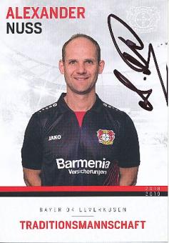 Alexander Nuss   Traditionsmannschaft 2018/2019  Bayer 04 Leverkusen  Fußball Autogrammkarte original signiert 