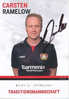 Carsten Ramelow   Traditionsmannschaft 2018/2019  Bayer 04 Leverkusen  Fußball Autogrammkarte original signiert 