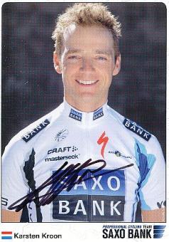 Karsten Kroon  Holland  Team Saxo  Autogrammkarte original signiert 