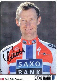 Kurt Asle Arvesen  Norwegen  Team Saxo  Autogrammkarte original signiert 
