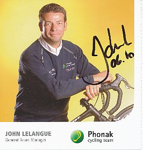John Lelangue  Team Phonak  Autogrammkarte original signiert 