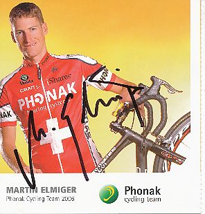 Martin Elmiger  Team Phonak  Autogrammkarte original signiert 
