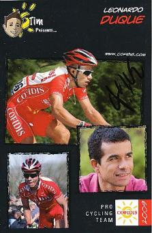 Leonardo Duque  Team Cofidis Radsport  Autogrammkarte original signiert 