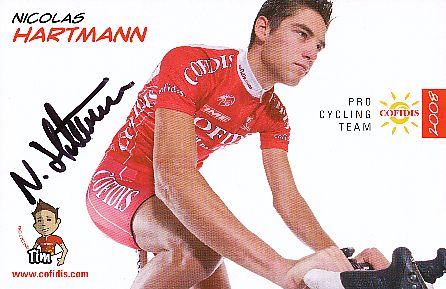 Nicolas Hartmann  Team Cofidis Radsport  Autogrammkarte original signiert 