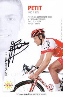 Adrien Petit  Team Cofidis Radsport  Autogrammkarte original signiert 