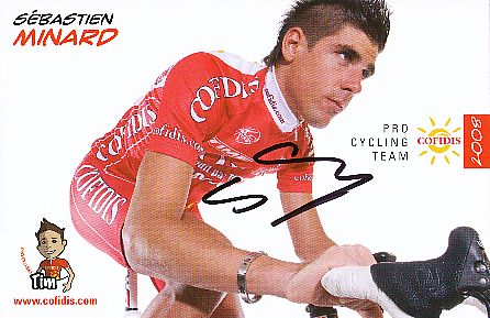 Sebastien Minard  Team Cofidis Radsport  Autogrammkarte original signiert 