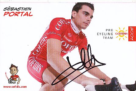 Sebastien Portal  Team Cofidis Radsport  Autogrammkarte original signiert 