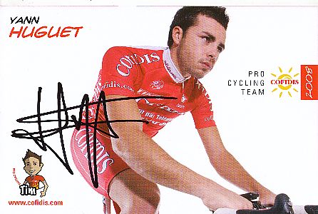 Yann Huguet  Team Cofidis Radsport  Autogrammkarte original signiert 
