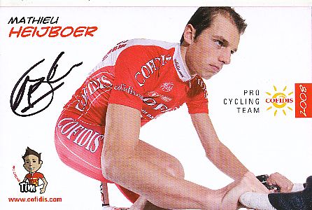 Mathieeu Heijboer  Team Cofidis Radsport  Autogrammkarte original signiert 