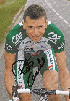 Pietro Caucchioli  Team Equipe Credit Agricole  Radsport  Autogrammkarte original signiert 